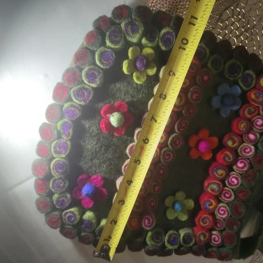 Colorful Felt Shoulder Bag Wool *Condition Issues
